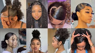 💖Natural Curly hairstyles protective hairstyles compilation✨ [upl. by Hisbe]