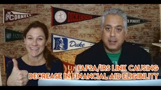 FAFSAIRS Link Causing Decrease In Financial Aid Eligibility [upl. by Ybrik]