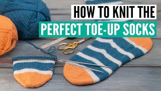 How to knit socks toeup  a stepbystep pattern for beginners [upl. by Dwane]