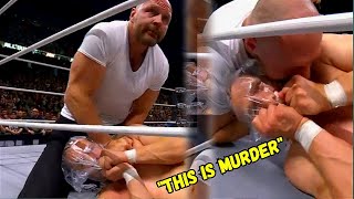 Jon Moxley Suffocates Bryan Danielson With Plastic Bag  AEW All OUT [upl. by Yar]