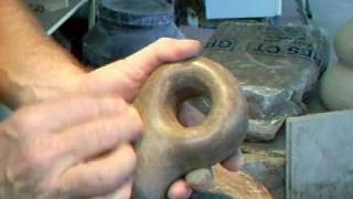 SIMON LEACH  Burnishing a sculptured pot [upl. by Arat]