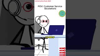 Customer Service Escalations Meme Animation shorts animation escalation audioTherealveronika [upl. by Ileek]