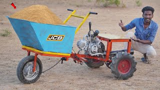 Making Wheelbarrow With Bike Engine 💯 Mini JCB  1 டன் அசால்டாக இழுக்கும்Sathish [upl. by Laurin]