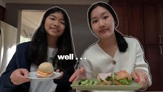 Switching diets with my YOUNGEST SISTER for 24 hours  sister face reveal [upl. by Wicks]