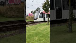 Edinburgh Tram arriving at Ingliston Parka and Ride edinburgh trams travel [upl. by Salter]