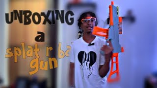 UNBOXING A SPLATRBALL GUN FOR THE FIRST TIME [upl. by Ardnaik]