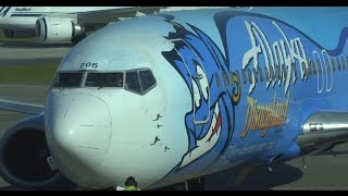 HD Aladdin quotSpirit of MakeAWishquot Alaska Airlines Boeing 737490 Pushback and Bonus Planespotting [upl. by Forrest884]