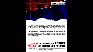 Legal Maxim quotNullus Commodum Capere Potest De Injuria Sua Propriaquot [upl. by Marie-Ann]