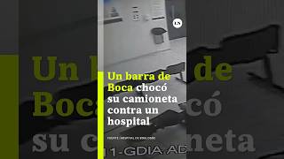 Un barra de Boca incrustó su camioneta contra la guardia del Hospital de Boulogne [upl. by Nytram]