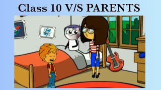 Class 10 VS Indian parents  Funny Animated video  in Hindi [upl. by Maples655]