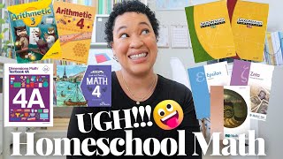 ALL of THE HOMESCHOOL MATH CURRICULUMS WE TRIED MY HOMESCHOOL MATH JOURNEY ABEKATGATBSAXON MUS [upl. by Kev918]