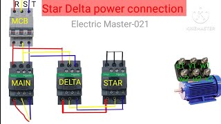 Star Delta Starter Power Wiring  Star Delta buck Start  Main Circuit wiring  Main power [upl. by Nnylesor]