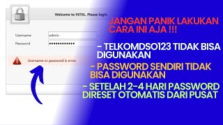 CARA MENGATASI TIDAK BISA LOGIN ADMIN PADA ZTE GPON ONT F670L INDIHOME [upl. by Ledeen688]