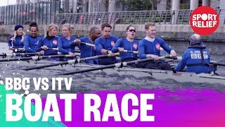 BBC vs ITV presenters boat race  Sport Relief 2018 [upl. by Aliam]