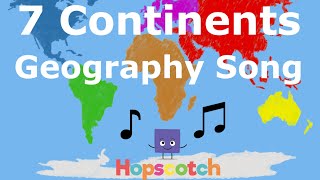 Seven Continents Geography Song [upl. by Naujyt]