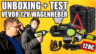 Unboxing  Test des VEVOR 12V Wagenheber l Schrott oder taugt das was [upl. by Annaoj]