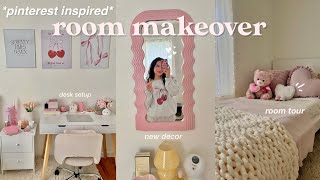 ULTIMATE AESTHETIC ROOM MAKEOVER ⭐️🩰 pinterest inspired transformation ✨ [upl. by Taub537]