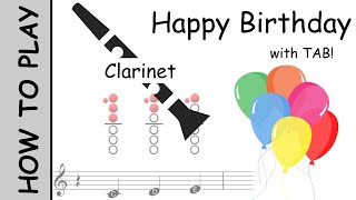 How to play Happy Birthday on Clarinet  Notes with Tab [upl. by Enrahs]