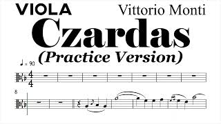 Czardas Viola Sheet Music Backing Track Play Along Partitura [upl. by Ellainad]