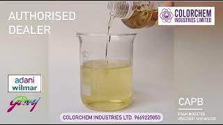 HOW DOES CAPB LOOK  Cocamidopropyl betaine CAPB Demonstration by Colorchem Industries 9669225050 [upl. by Htilil]