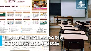 SEP da a conocer calendario escolar 20242025 estos serán los puentes [upl. by Huba]