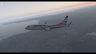 Zibo B738 Takeoff from Tallinn XP11 [upl. by Assira]