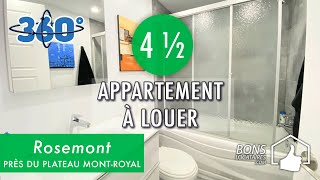 Réalité virtuelle appartement à louer  Apartment for rent  Rosemont 4½ BonsLocatairescom [upl. by Rod345]