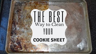 How to clean your baking sheets I Cleaning your cookie sheets [upl. by Ydna124]