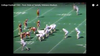 College Football 1983  Penn State at Temple Veterans Stadium [upl. by Aivitnahs238]