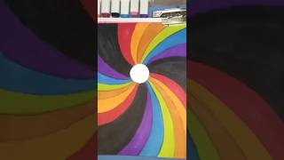 Amazing Visual Art with Alcohol Markers rainbow 🌈 ✨🤩love shortvideo kidsvideoviralcreativeart [upl. by Ahsinaj]