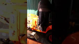 Kubota BX1870 Diesel Tractor Cold Start After Snow Storm Original 9yr old battery No Block Heater [upl. by Winther]