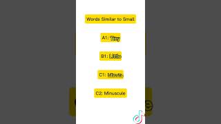 Ielts or Advance adjectives synonym of small [upl. by Sehguh]