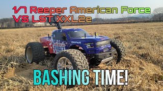 RC CAR 알씨카Cen RacingReeper American Force amp LosiLST XXL2e Bashing센리퍼 amp LST XXL2e 달리기 [upl. by Willdon]