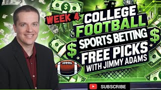 College Football Week 4 Sports Betting Picks and Predictions Best Bets Saturday 9212024 [upl. by Eeltrebor]