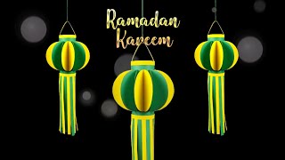 Membuat Lampion untuk Hiasan Bulan Ramadhan  Lampion Ramadan  Hiasan Ramadan [upl. by Kravits]