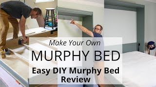 How We Made Our Own Murphy Bed  Easy DIY Murphy Bed Review [upl. by Eugaet866]