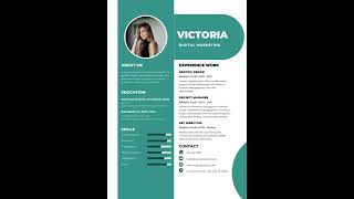 Simple and Elegant Curriculum Vitae Free Template  Modern Design [upl. by Haelahk858]