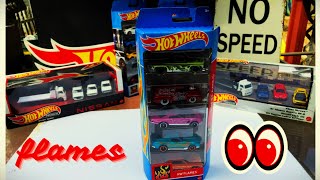 UNBOXING NEW FOR 2024 HOT WHEELS FLAMES 5 PACK 164 SCALE CARS opening hotwheels [upl. by Austen]