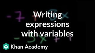 How to write expressions with variables  Introduction to algebra  Algebra I  Khan Academy [upl. by Sherye729]