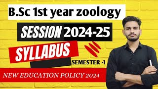 BSc 1st year zoology syllabus 202425  bsc 1st semester zoology syllabus  bsc 1St year zoology [upl. by Benjamin]