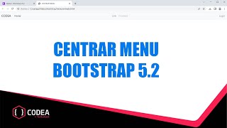 Cómo centrar Menu Navbar en bootstrap 52 con mxauto [upl. by Caylor]