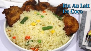 La Meilleur Recette de Riz Au Lait de Coco  Coconut Rice  Easy Receipe [upl. by Sawyere]