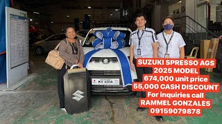 Bank financing cash or bank po you deserve to get big discount for SUZUKI SPRESSO AGS 2025 [upl. by Inalawi]