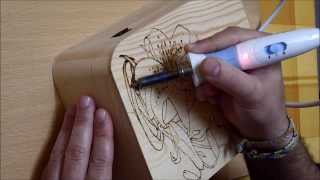 Pyrography woodburning project 07 [upl. by Ayamahs952]