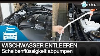 Scheibenwaschanlage entleeren  Scheibenwischwasser abpumpen  Wischwasserbehälter leeren [upl. by Nonek]