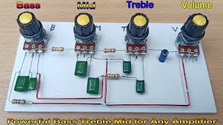 Simple amp Powerful Bass Treble Mid Volume Controller  How to Make Bass Treble Mid for Any Amplifier [upl. by Lynnet118]