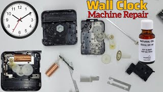 How To Repair Damage Wall Clock Machine  Wall Clock Movement Repair [upl. by Silber]