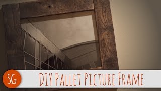 Easy DIY rustic wood picture frame that you can make  Voiceover [upl. by Enelyar]