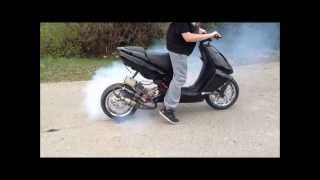 Aprilia SR 50 Street  Stage6 RT70cc  Burnout  ScooterTuningStauden [upl. by Ethelind]