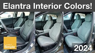 2024 Hyundai Elantra Limited Hybrid Interior Color Comparison [upl. by Jacquie]